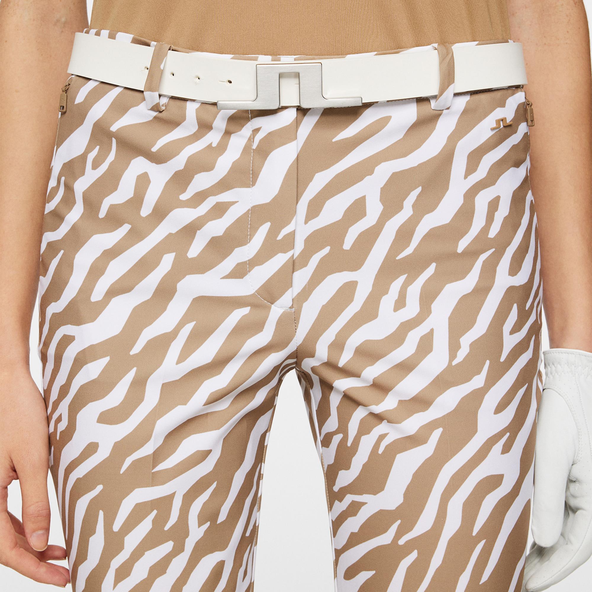 J Lindeberg Pia Print Ladies Golf Pant Tour Tiger Tigers Eye